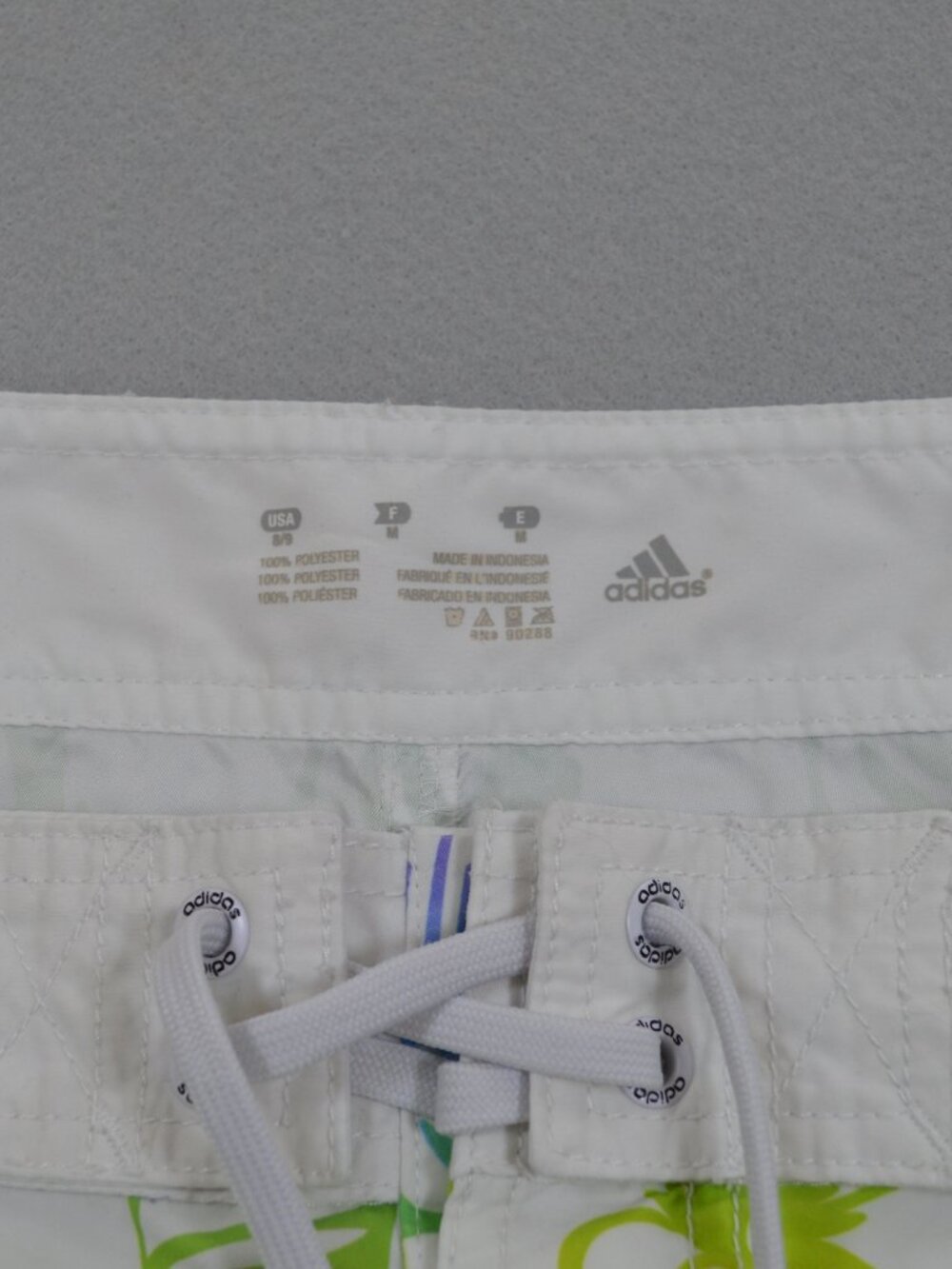 ๐ Adidas Rainbow Floral Board Shorts Swim Trunks Beach Pool S 8/9 - Picture 4 of 14